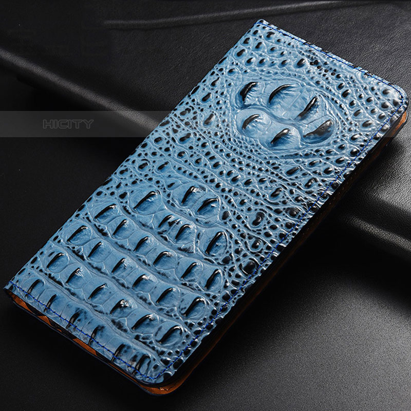 Funda de Cuero Cartera con Soporte Carcasa H01P para Samsung Galaxy M62 4G Azul Cielo