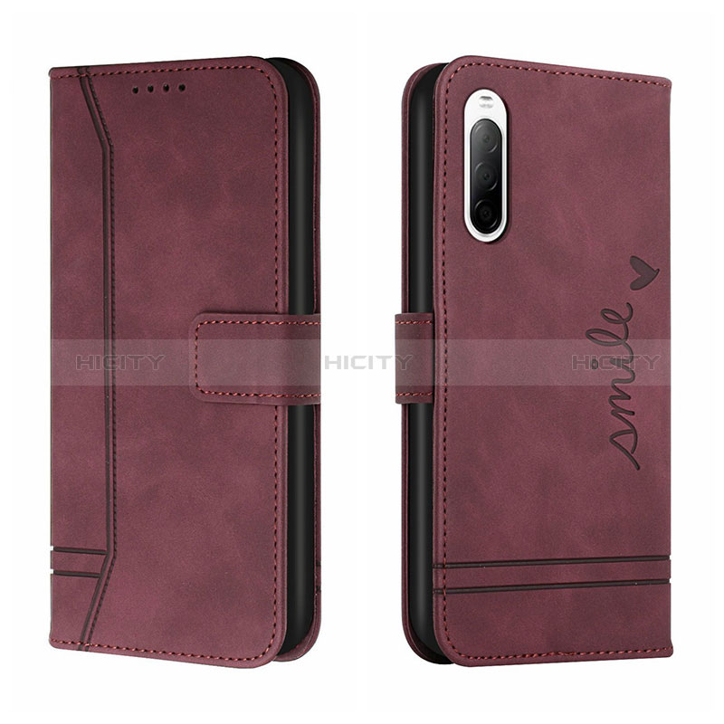 Funda de Cuero Cartera con Soporte Carcasa H01X para Sony Xperia 10 II