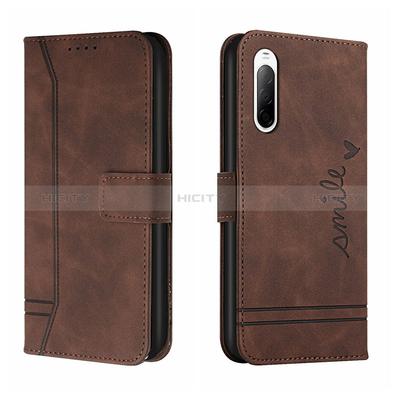 Funda de Cuero Cartera con Soporte Carcasa H01X para Sony Xperia 10 II