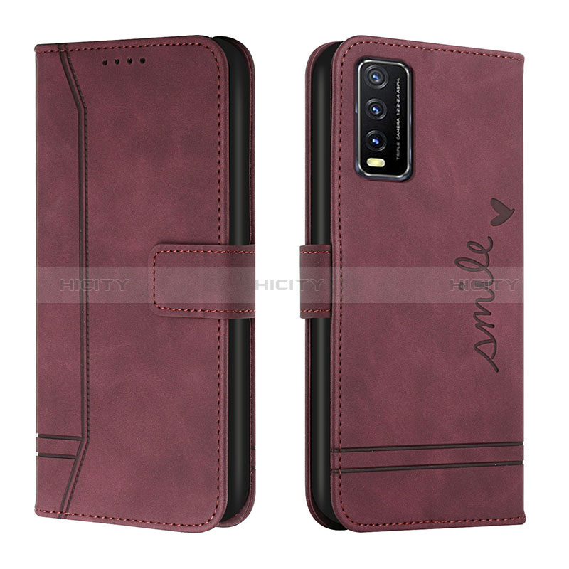 Funda de Cuero Cartera con Soporte Carcasa H01X para Vivo Y20s