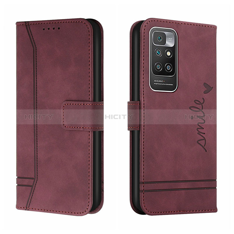 Funda de Cuero Cartera con Soporte Carcasa H01X para Xiaomi Redmi 10 4G