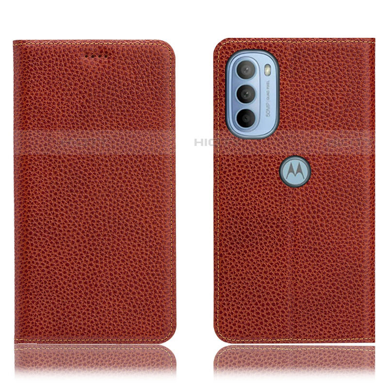 Funda de Cuero Cartera con Soporte Carcasa H02P para Motorola Moto G31