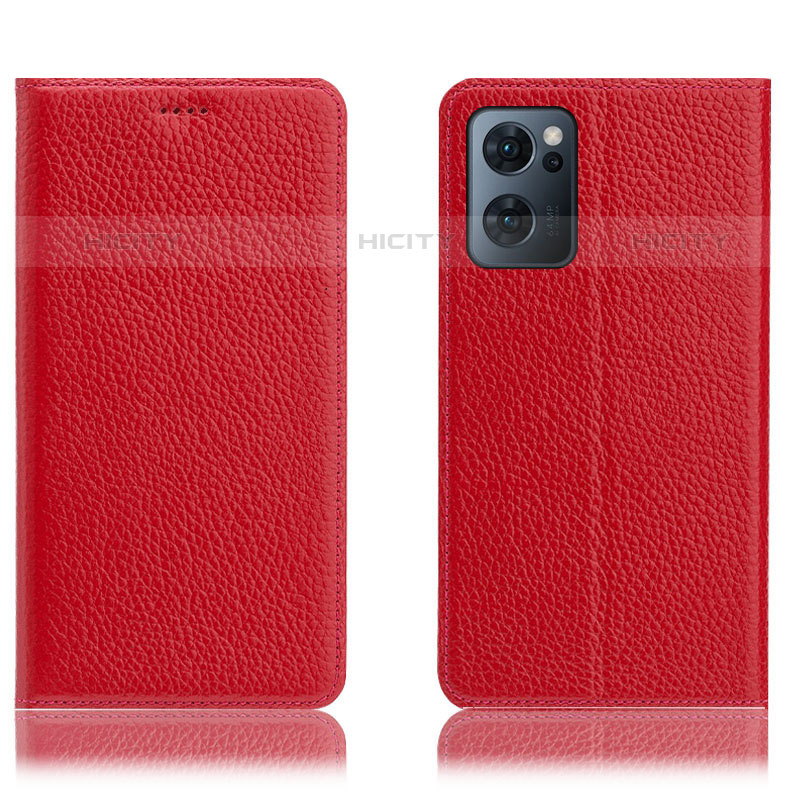 Funda de Cuero Cartera con Soporte Carcasa H02P para Oppo Reno7 5G