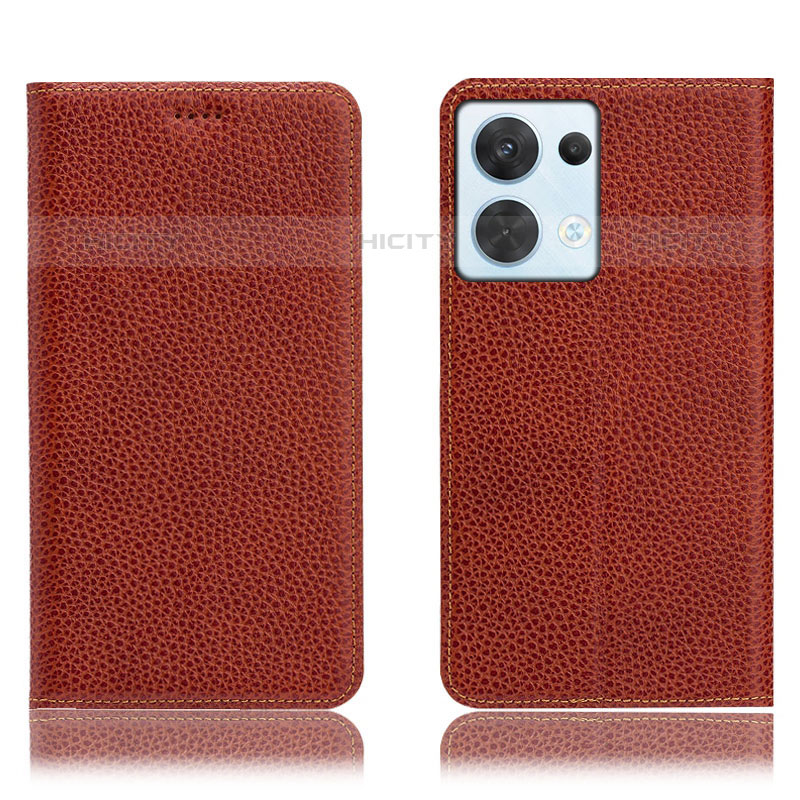 Funda de Cuero Cartera con Soporte Carcasa H02P para Oppo Reno9 5G