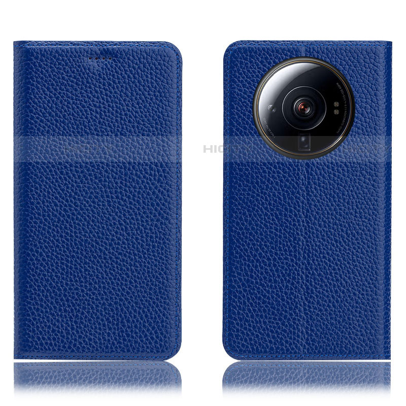 Funda de Cuero Cartera con Soporte Carcasa H02P para Xiaomi Mi 12 Ultra 5G Azul