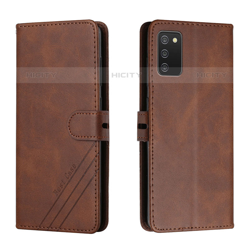 Funda de Cuero Cartera con Soporte Carcasa H02X para Samsung Galaxy M02s Marron