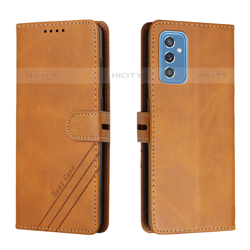 Funda de Cuero Cartera con Soporte Carcasa H02X para Samsung Galaxy M52 5G Marron Claro