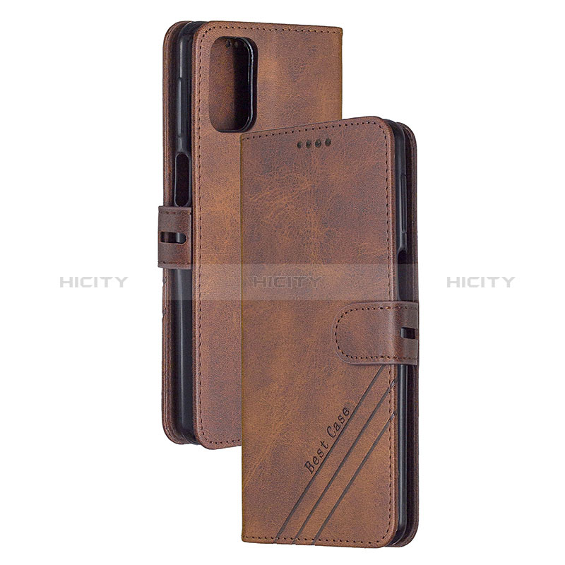 Funda de Cuero Cartera con Soporte Carcasa H02X para Xiaomi Mi 10T Pro 5G Marron