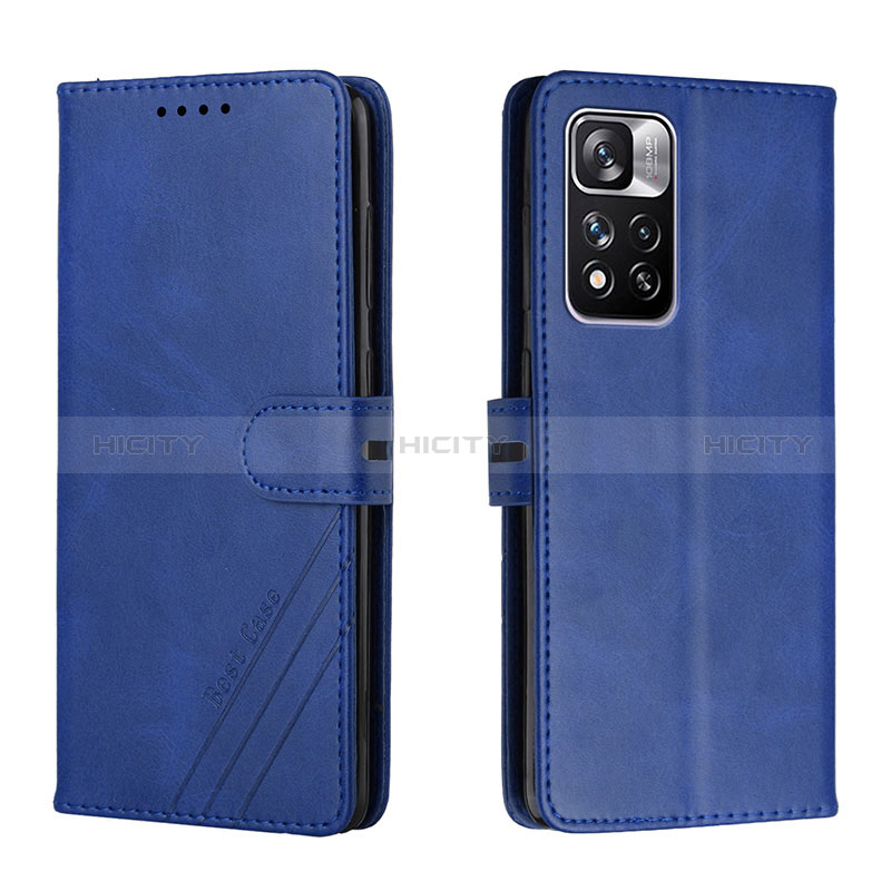 Funda de Cuero Cartera con Soporte Carcasa H02X para Xiaomi Poco X4 NFC Azul