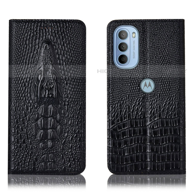 Funda de Cuero Cartera con Soporte Carcasa H03P para Motorola Moto G31