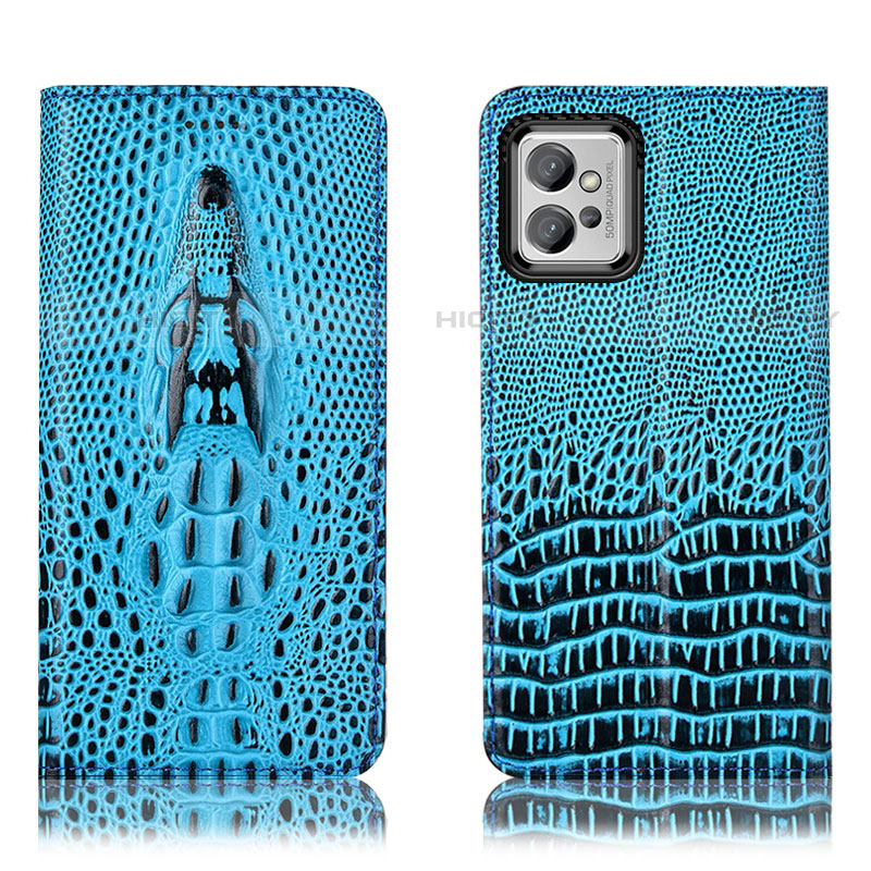 Funda de Cuero Cartera con Soporte Carcasa H03P para Motorola Moto G32