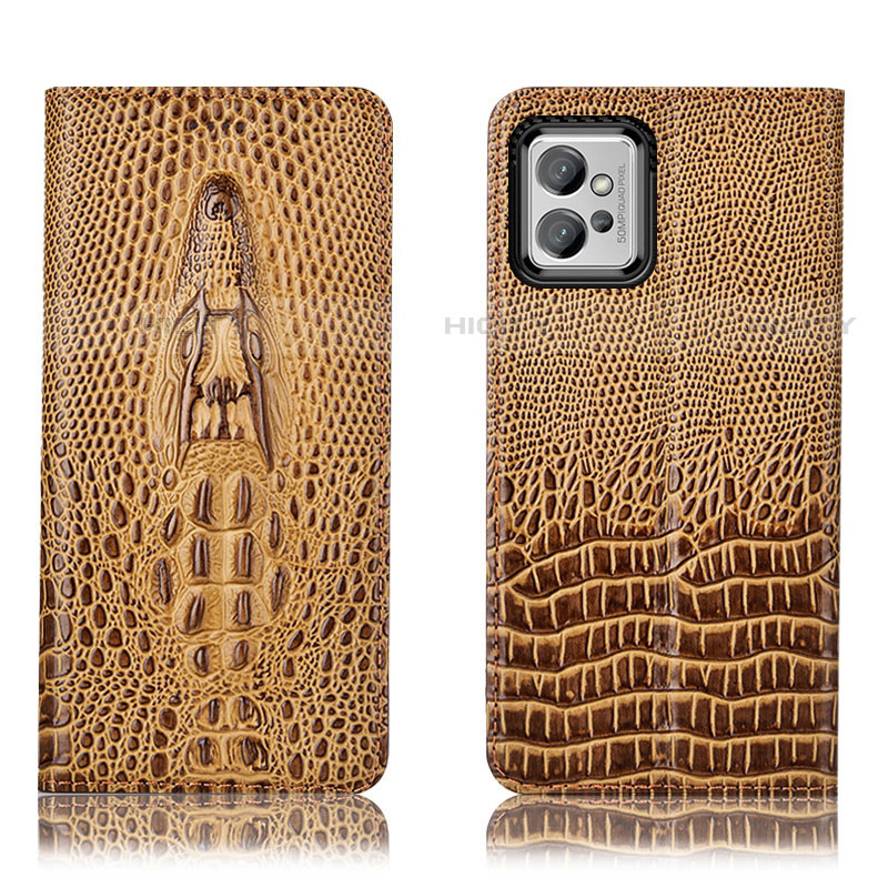 Funda de Cuero Cartera con Soporte Carcasa H03P para Motorola Moto G32