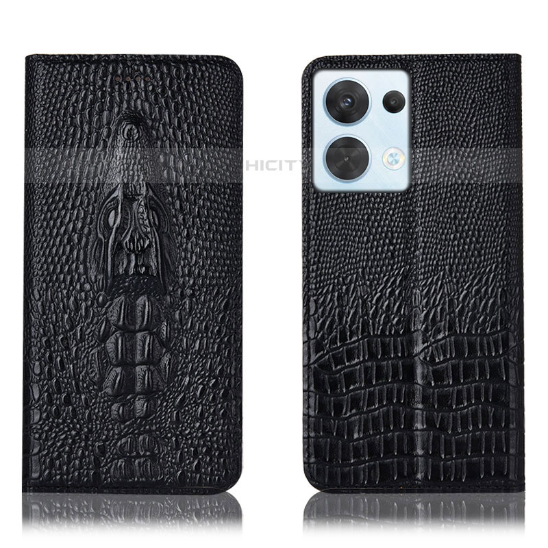 Funda de Cuero Cartera con Soporte Carcasa H03P para Oppo Reno9 5G