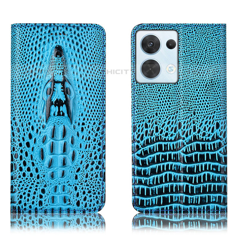 Funda de Cuero Cartera con Soporte Carcasa H03P para Oppo Reno9 5G