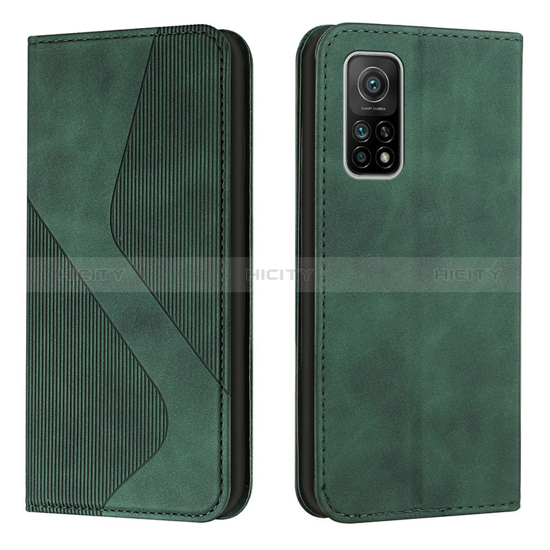 Funda de Cuero Cartera con Soporte Carcasa H03X para Xiaomi Mi 10T Pro 5G Verde