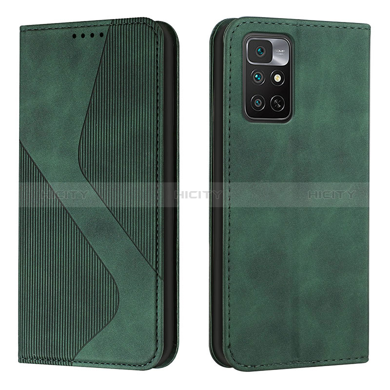 Funda de Cuero Cartera con Soporte Carcasa H03X para Xiaomi Redmi Note 11 4G (2022) Verde