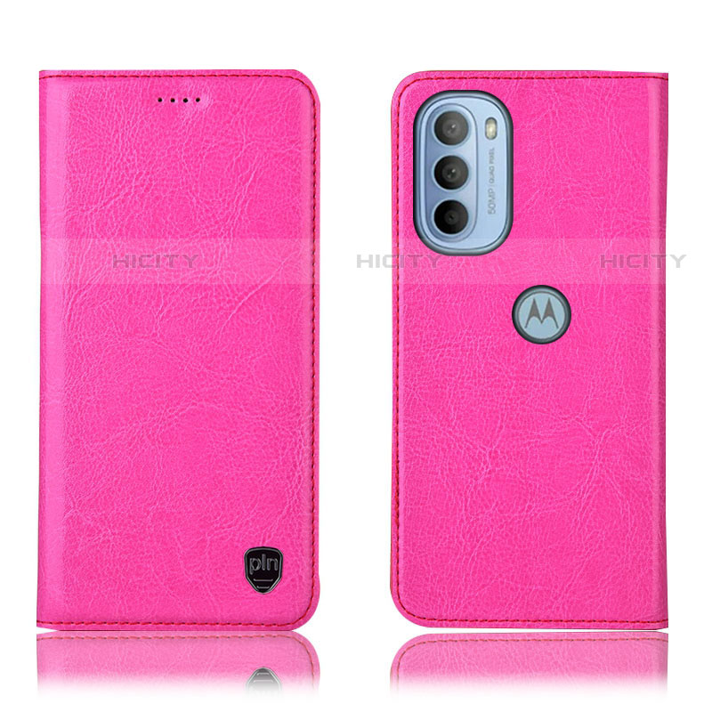 Funda de Cuero Cartera con Soporte Carcasa H04P para Motorola Moto G31