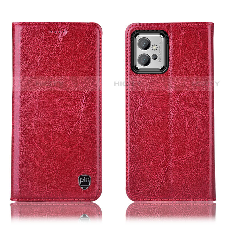 Funda de Cuero Cartera con Soporte Carcasa H04P para Motorola Moto G32