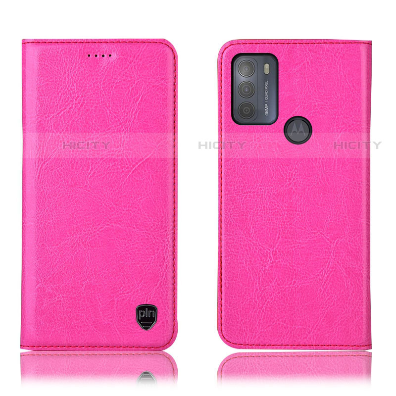 Funda de Cuero Cartera con Soporte Carcasa H04P para Motorola Moto G50