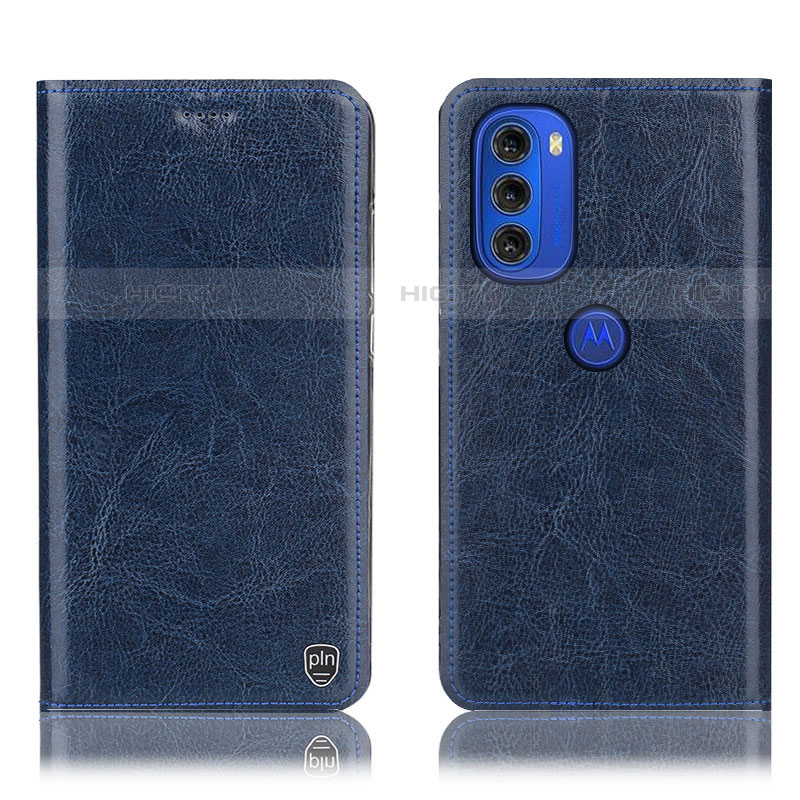 Funda de Cuero Cartera con Soporte Carcasa H04P para Motorola Moto G51 5G