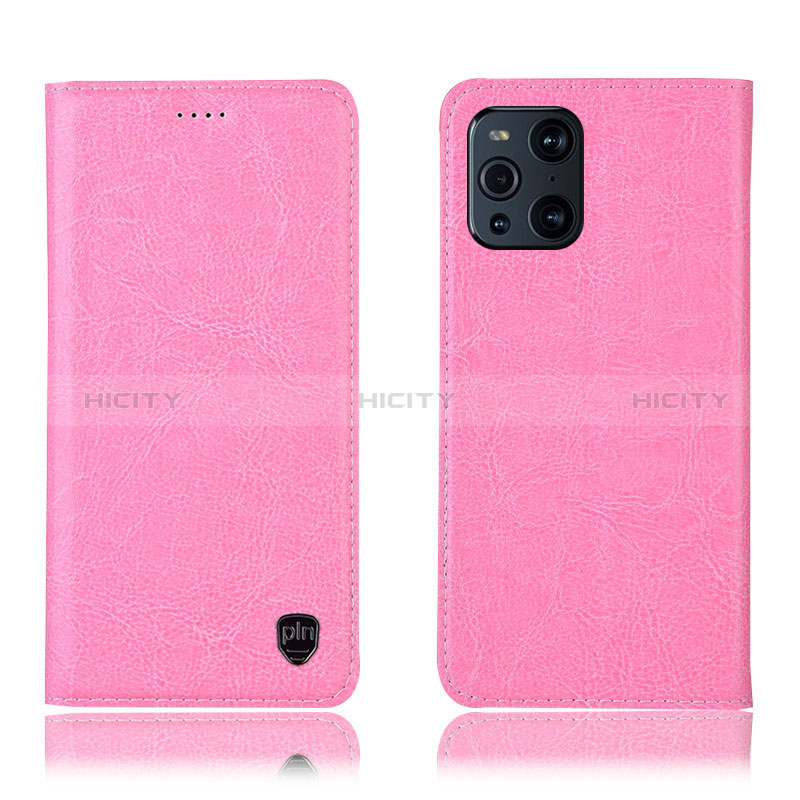 Funda de Cuero Cartera con Soporte Carcasa H04P para Oppo Find X3 5G