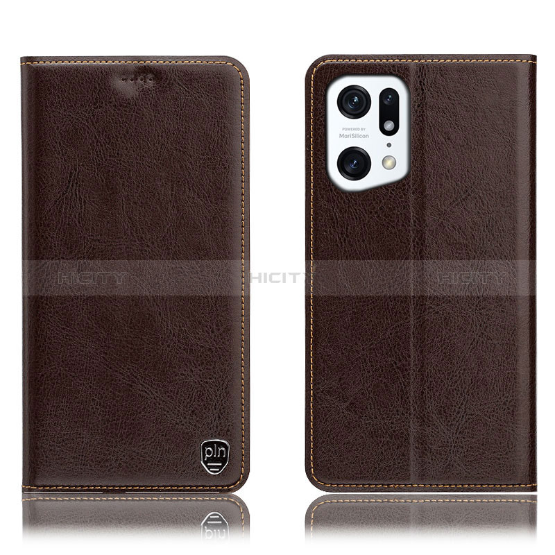 Funda de Cuero Cartera con Soporte Carcasa H04P para Oppo Find X5 5G