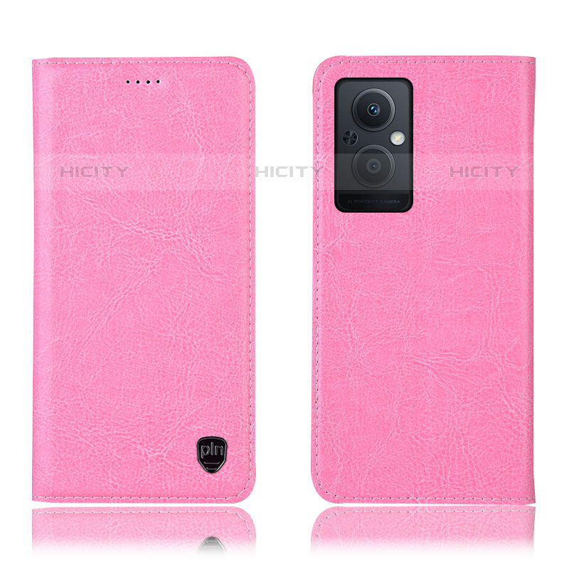 Funda de Cuero Cartera con Soporte Carcasa H04P para Oppo Reno7 Z 5G