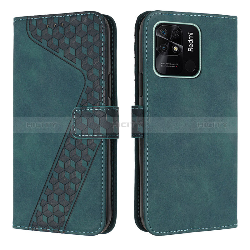 Funda de Cuero Cartera con Soporte Carcasa H04X para Xiaomi Redmi 10C 4G