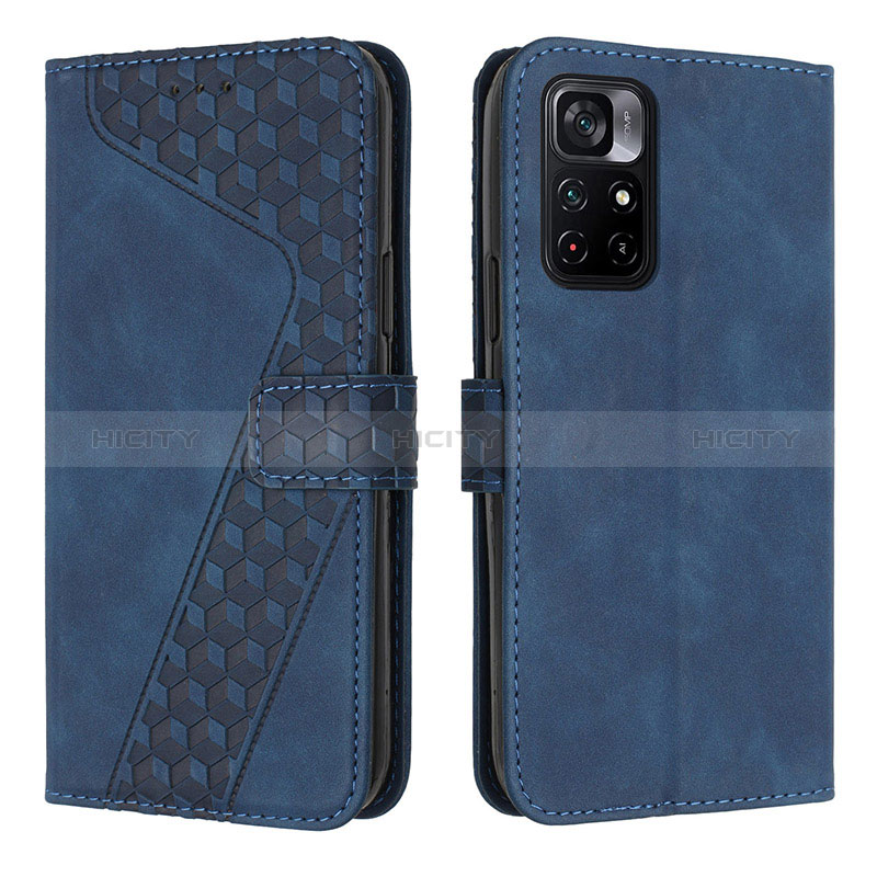 Funda de Cuero Cartera con Soporte Carcasa H04X para Xiaomi Redmi Note 11T 5G Azul