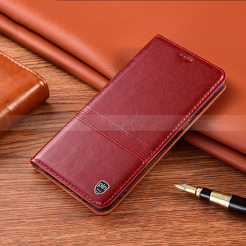 Funda de Cuero Cartera con Soporte Carcasa H05P para Samsung Galaxy M40 Rojo
