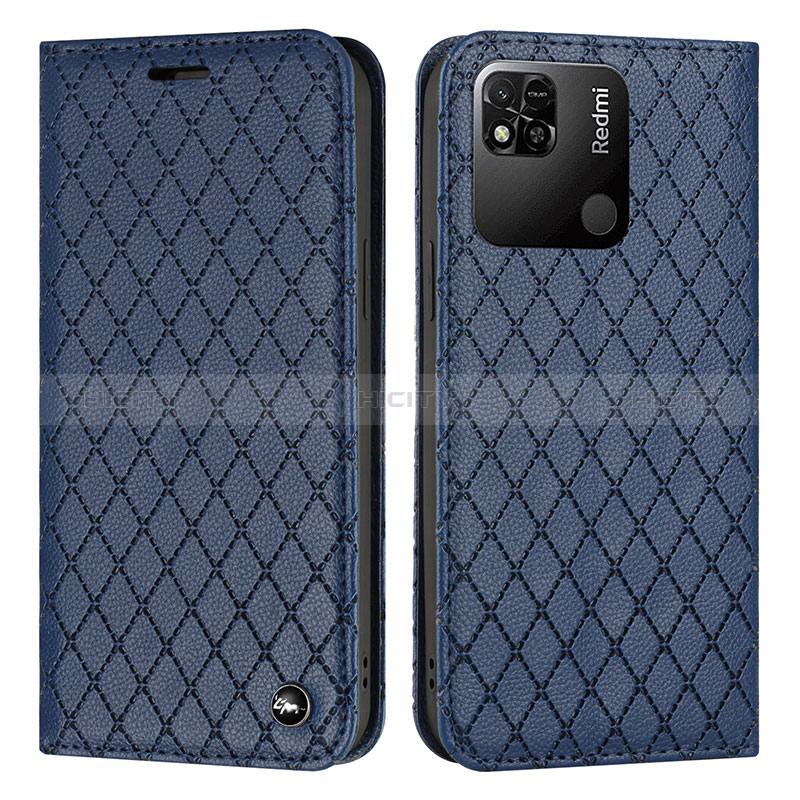 Funda de Cuero Cartera con Soporte Carcasa H05X para Xiaomi POCO C3 Azul