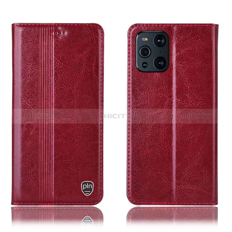 Funda de Cuero Cartera con Soporte Carcasa H06P para Oppo Find X3 5G