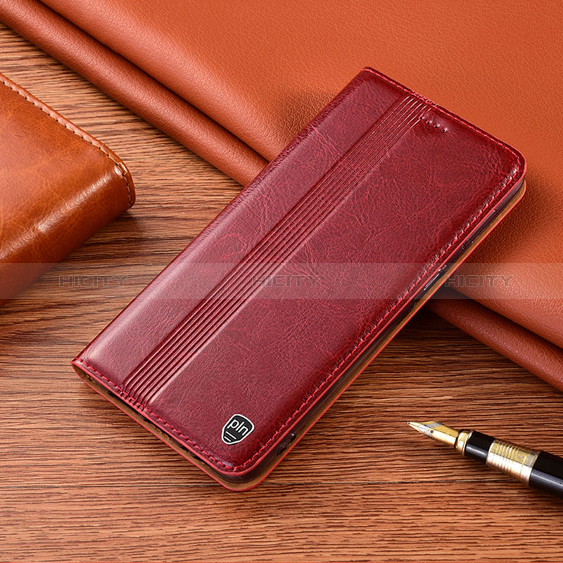 Funda de Cuero Cartera con Soporte Carcasa H06P para Xiaomi Mi Note 10 Lite Rojo
