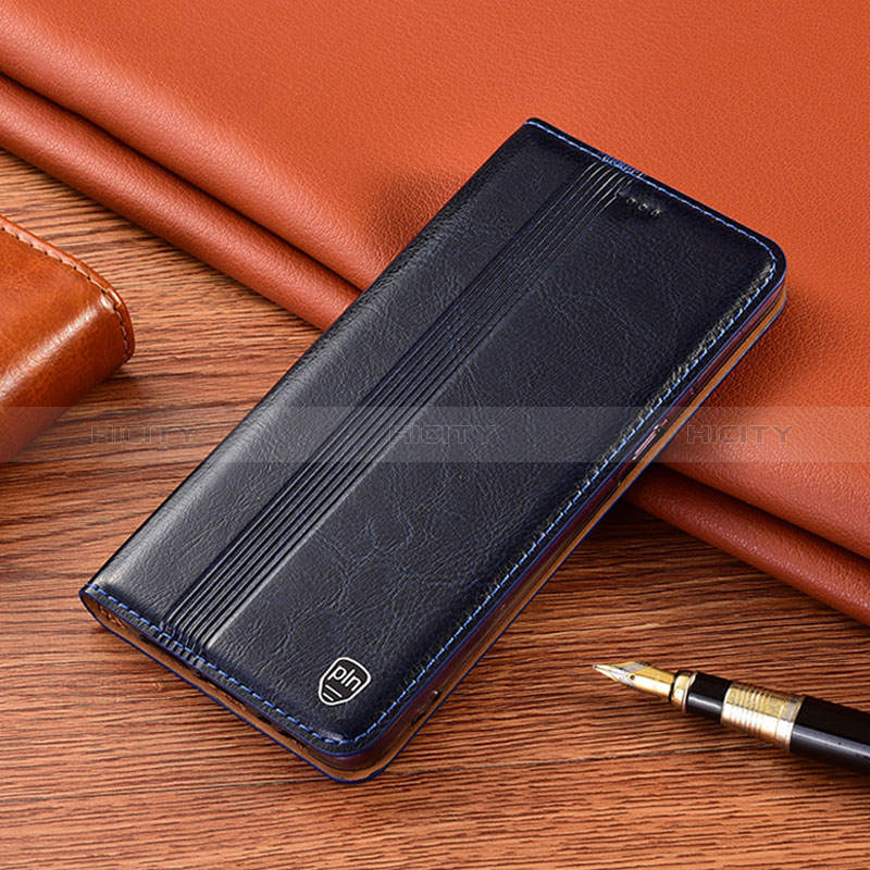 Funda de Cuero Cartera con Soporte Carcasa H06P para Xiaomi Redmi 9 Azul