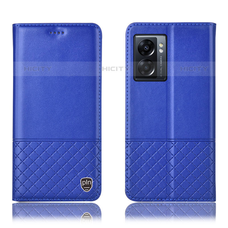 Funda de Cuero Cartera con Soporte Carcasa H07P para OnePlus Nord N300 5G Azul