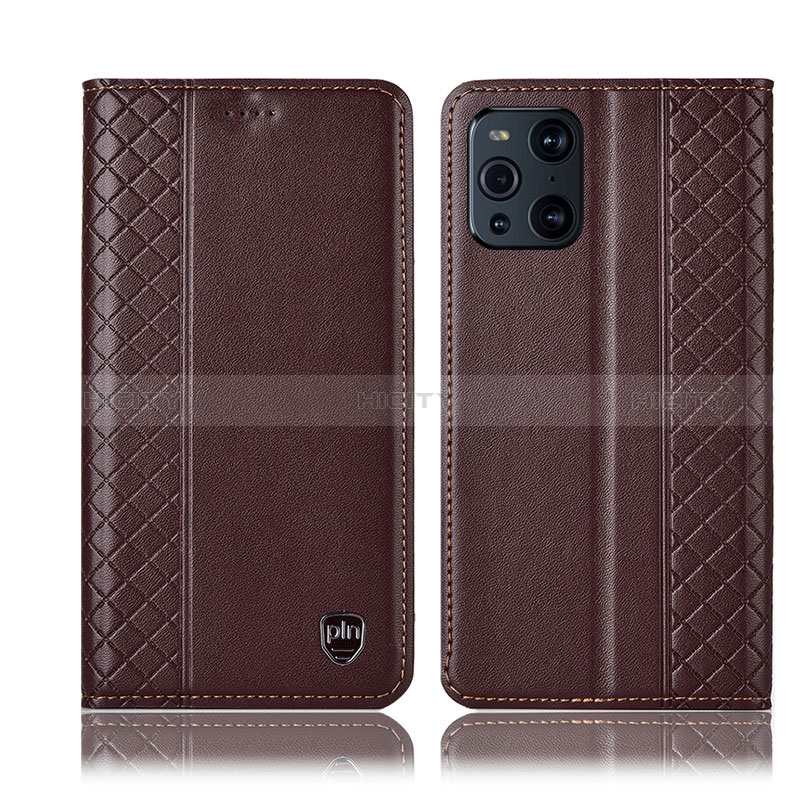 Funda de Cuero Cartera con Soporte Carcasa H07P para Oppo Find X3 5G