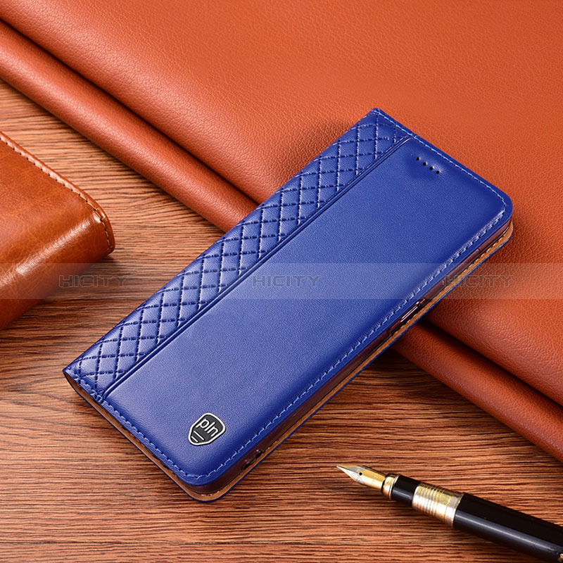 Funda de Cuero Cartera con Soporte Carcasa H07P para Samsung Galaxy M30 Azul