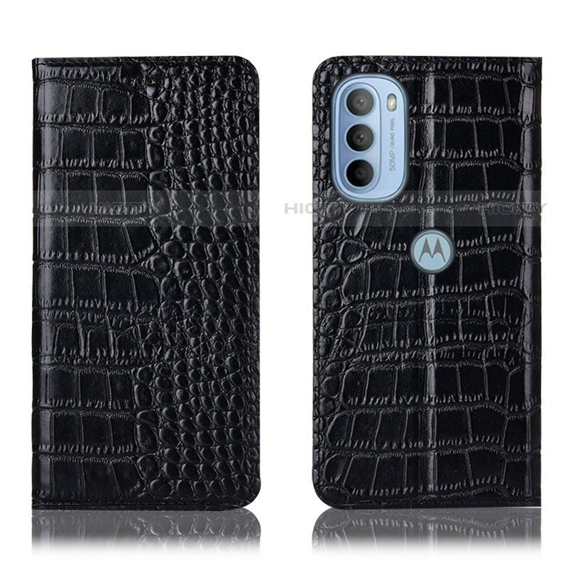 Funda de Cuero Cartera con Soporte Carcasa H08P para Motorola Moto G41