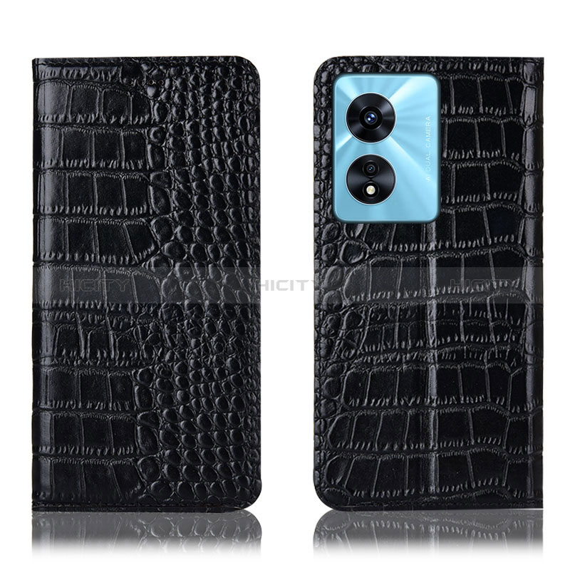 Funda de Cuero Cartera con Soporte Carcasa H08P para Oppo A58x 5G