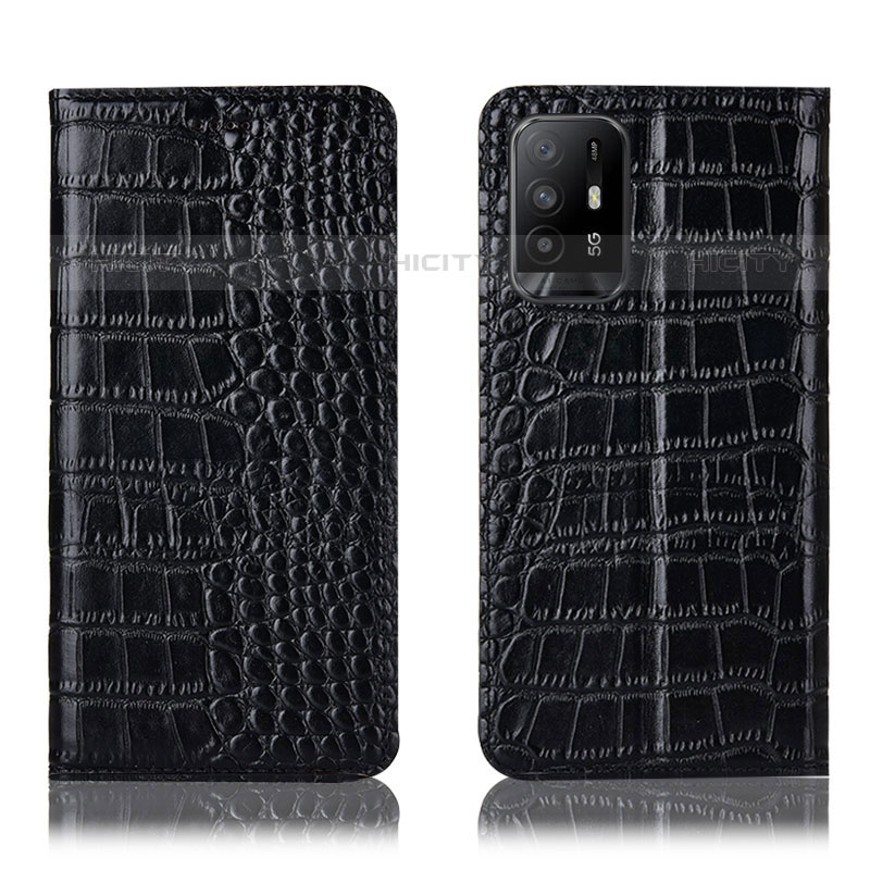 Funda de Cuero Cartera con Soporte Carcasa H08P para Oppo A94 5G