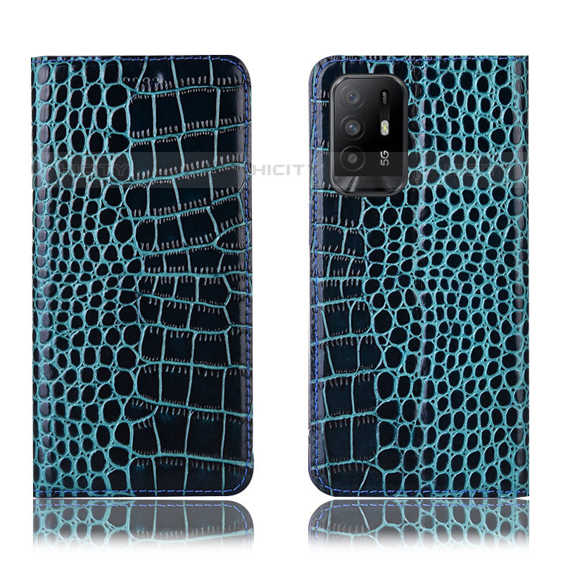 Funda de Cuero Cartera con Soporte Carcasa H08P para Oppo A94 5G