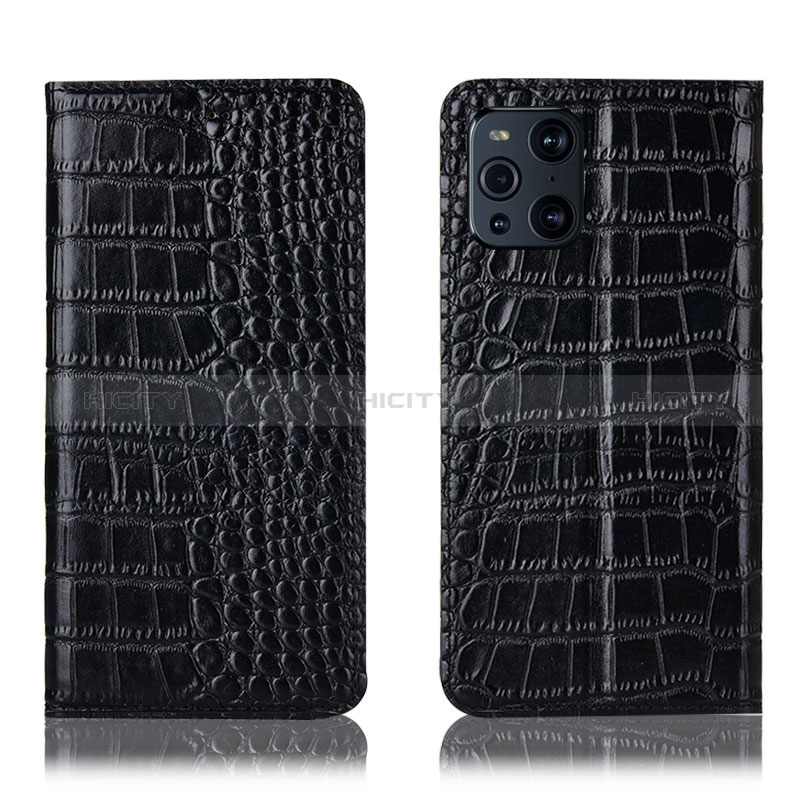 Funda de Cuero Cartera con Soporte Carcasa H08P para Oppo Find X3 5G