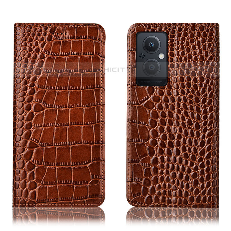 Funda de Cuero Cartera con Soporte Carcasa H08P para Oppo Reno7 Z 5G