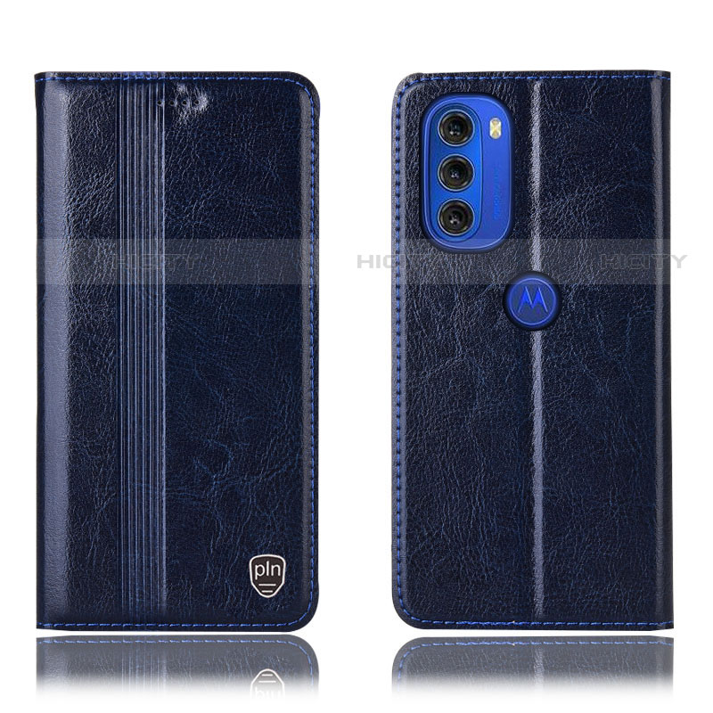 Funda de Cuero Cartera con Soporte Carcasa H09P para Motorola Moto G51 5G