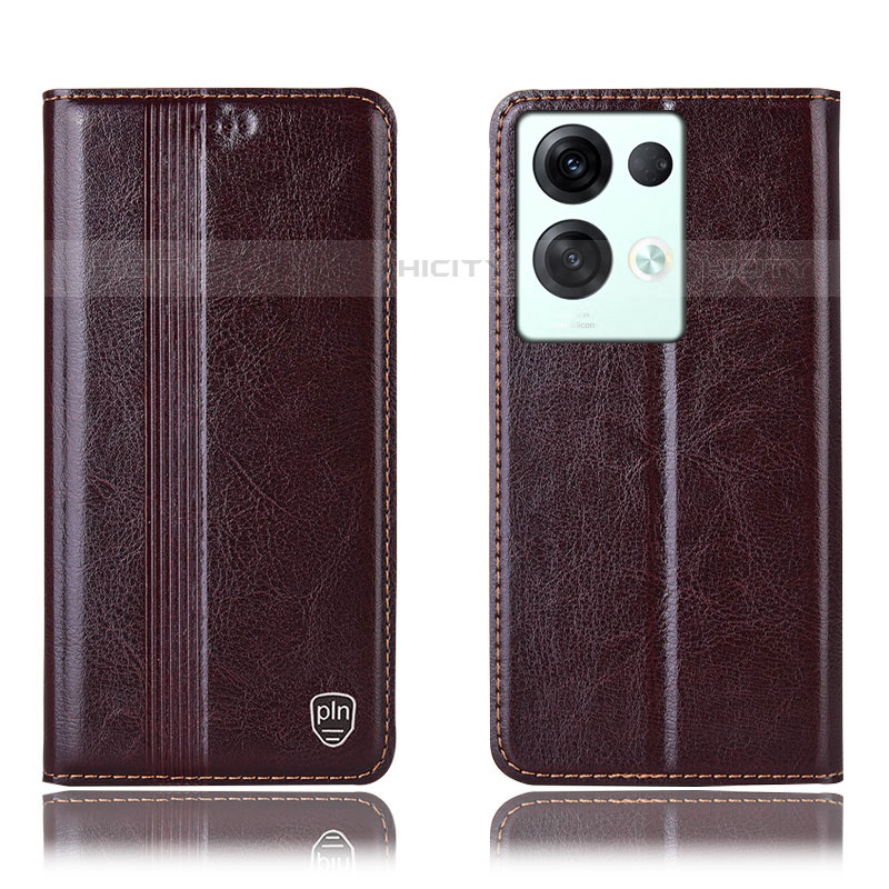 Funda de Cuero Cartera con Soporte Carcasa H09P para Oppo Reno8 Pro 5G