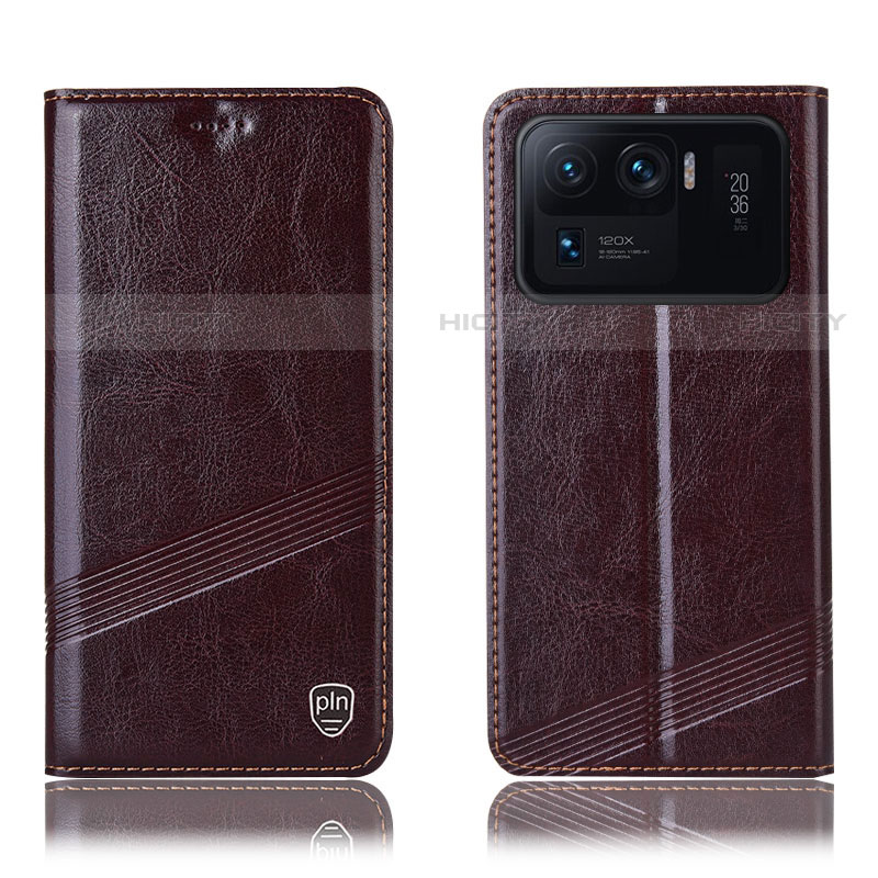 Funda de Cuero Cartera con Soporte Carcasa H09P para Xiaomi Mi 11 Ultra 5G Marron