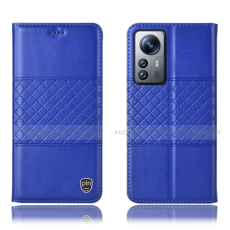 Funda de Cuero Cartera con Soporte Carcasa H09P para Xiaomi Mi 12 5G Azul