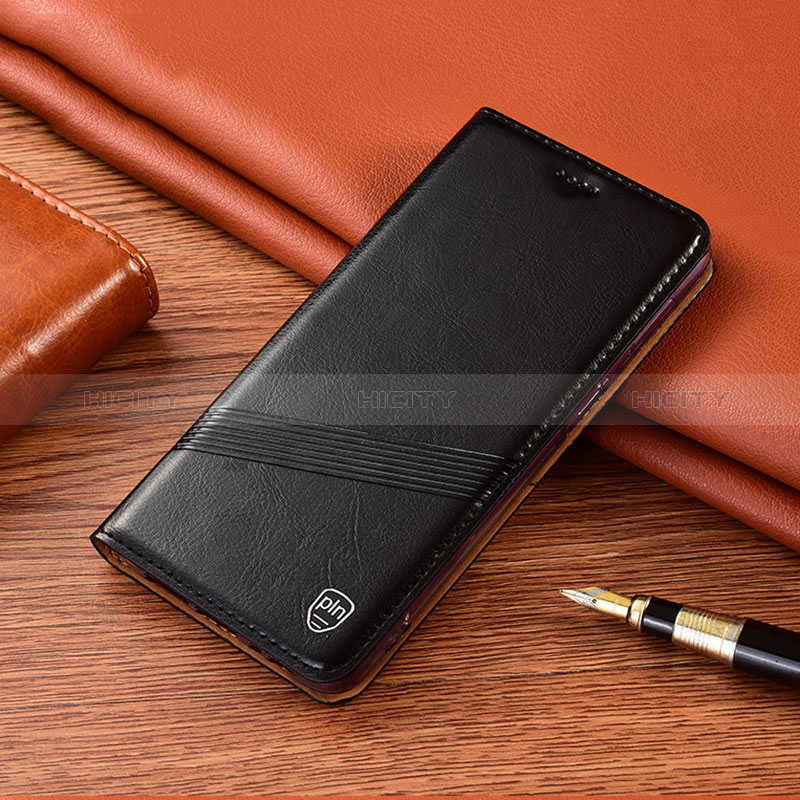 Funda de Cuero Cartera con Soporte Carcasa H09P para Xiaomi Poco X3 NFC Negro