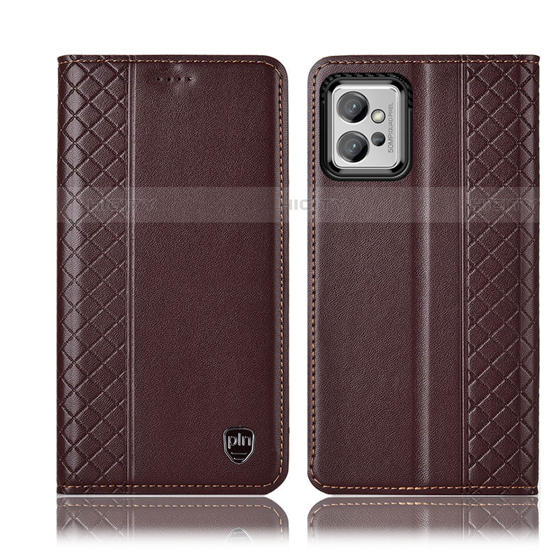 Funda de Cuero Cartera con Soporte Carcasa H10P para Motorola Moto G32