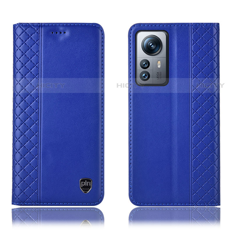 Funda de Cuero Cartera con Soporte Carcasa H10P para Xiaomi Mi 12 Pro 5G Azul
